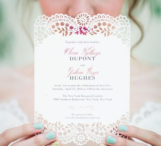 12 ιδέες για προσκλητήρια με δαντέλα